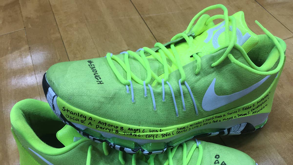 Breanna Stewart uses her sneakers to make a statement.