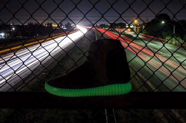 Yeezy 750 glow in cheap the dark on feet