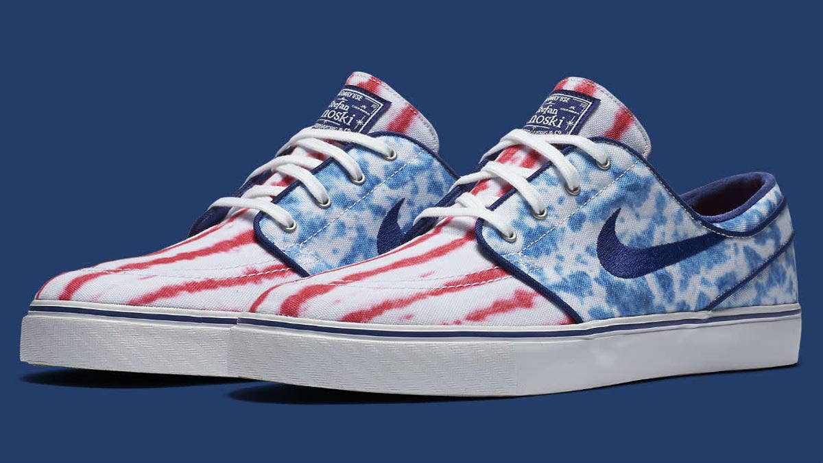 USA colors on this tie-dye version.
