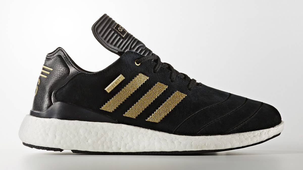 This black/gold adidas Busenitz Boost is releasing soon.