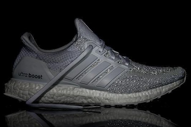 Adidas ultra boost shop black and white reflective