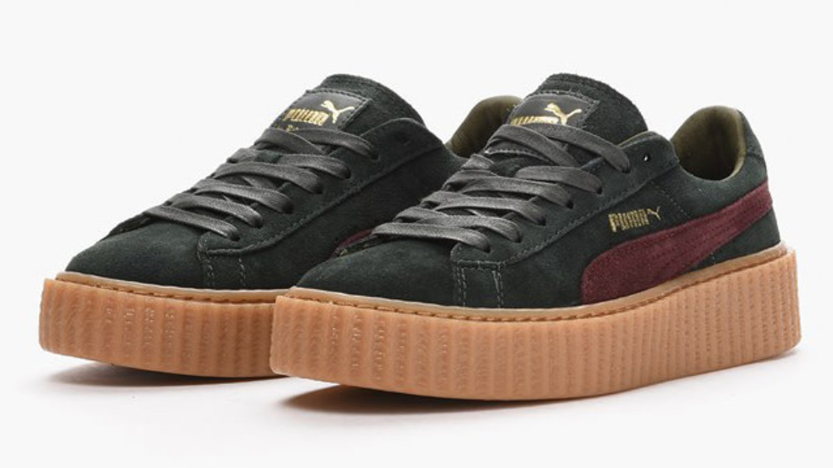 puma suede creepers maroon