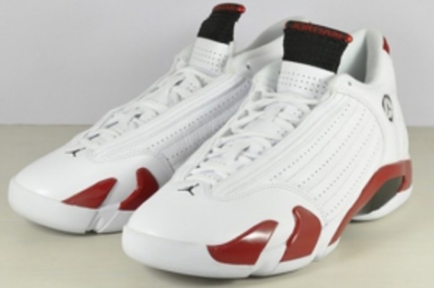 red and white jordan 14s