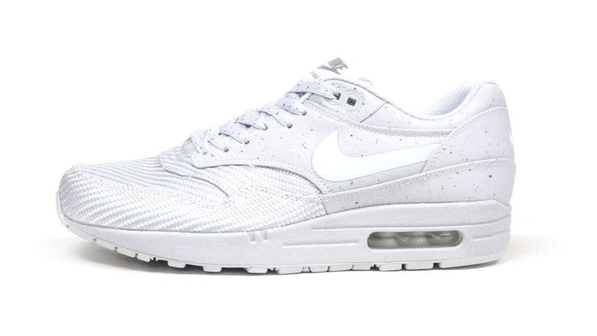 Nike Sportswear presents the classic Air Max 1 in a new all-grey colorway, complete with a speckled upper and carbon fiber pattern toe box.