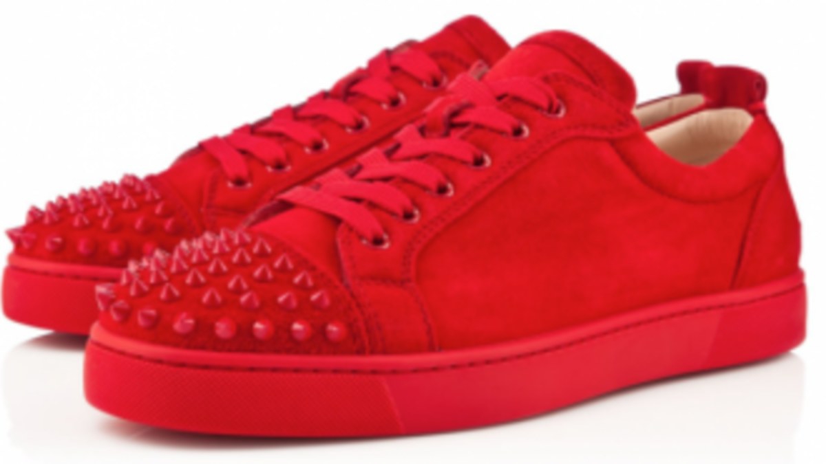 Christian Louboutin, Shoes, Christian Louboutin Red Louis Spike Suede