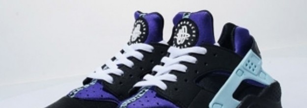 Nike huarache black purple cheap blue