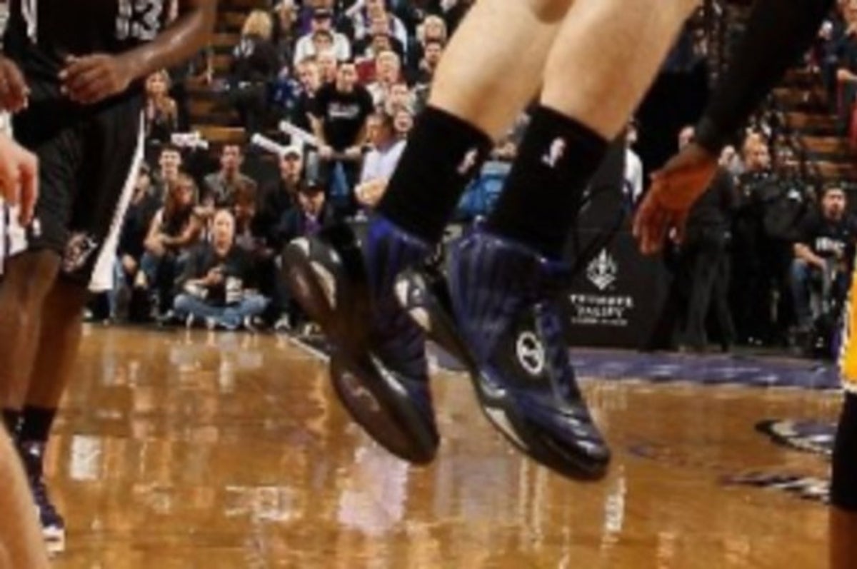 Jimmer Fredette's Spalding Threat Basketball Sneaker - stack