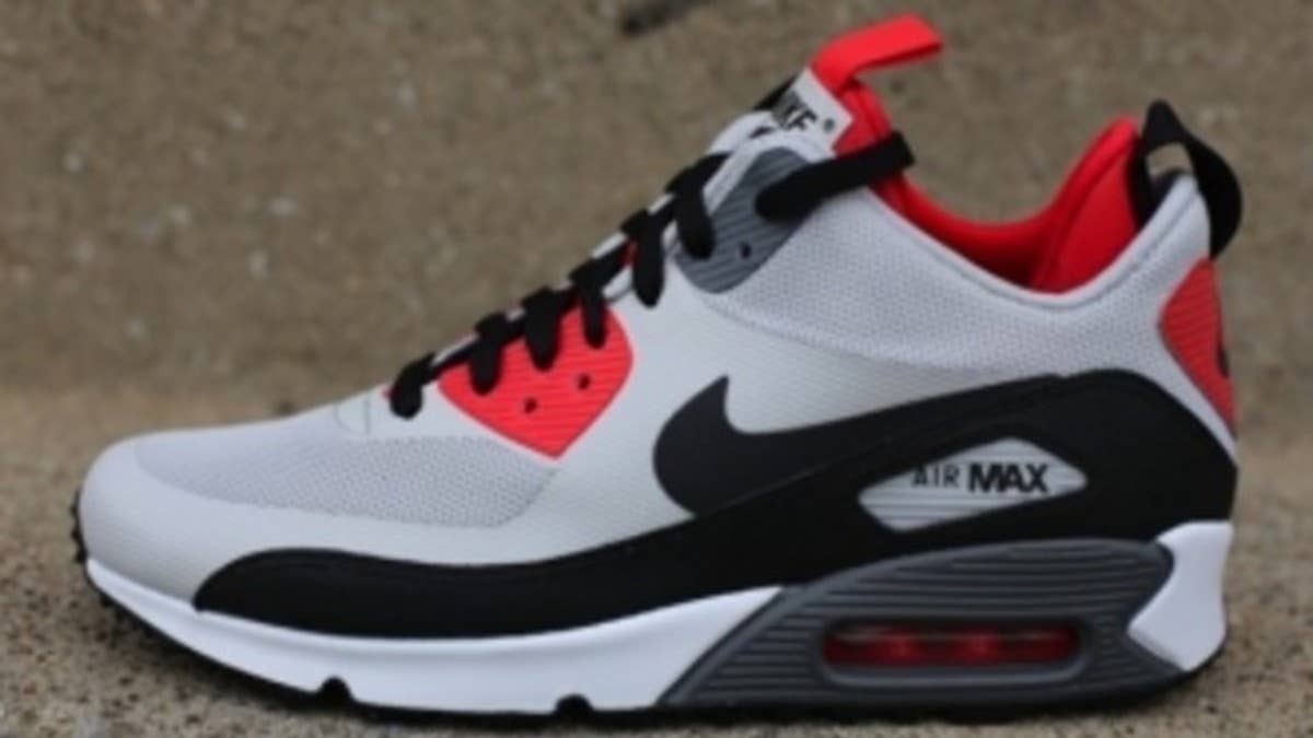 Nike Sportswear's recently introduced Air Max 90 Sneakerboot arrives in a very infrared-like color scheme.