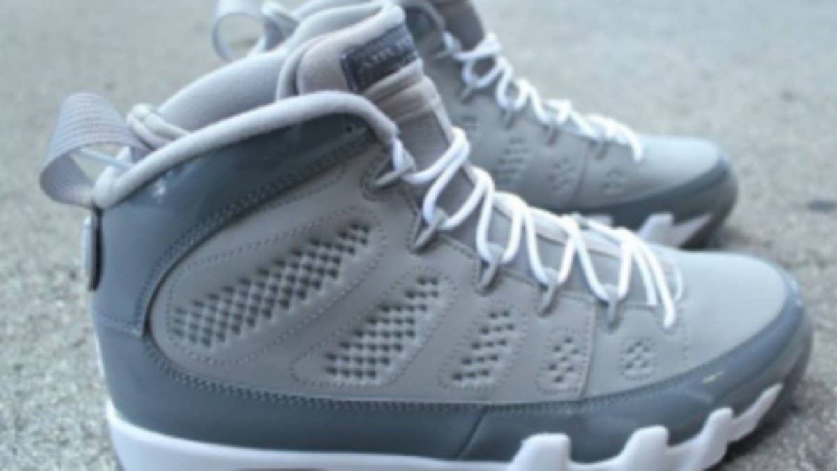 The Air Jordan 9 Retro will also be making noise this month for the Jordan Brand, returning in the popular "Cool Grey" color scheme we first saw back in 2002.  