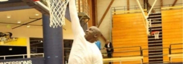 50 year old Michael Jordan dunks at his Flight School Camp 
