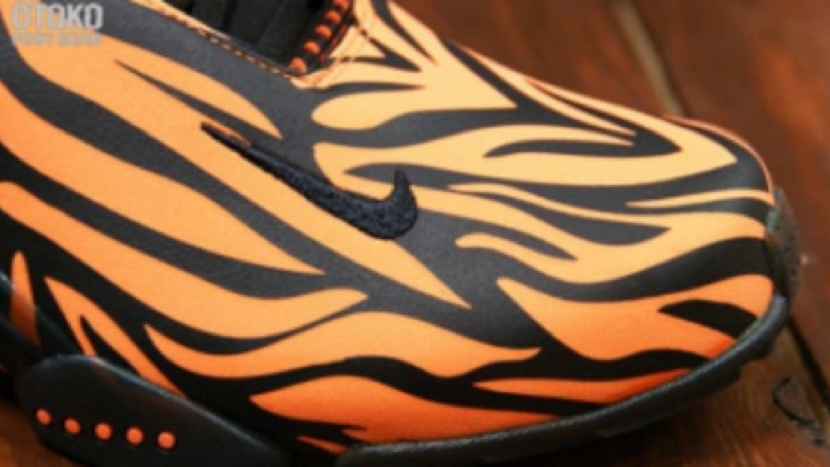 More animal print sneakers are on the way from Nike Sportswear, such as this all new tiger-covered Zoom Hyperflight.