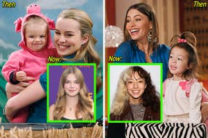 Mia Talerico on good luck charlie and Aubrey Anderson emmons on modern family then and now