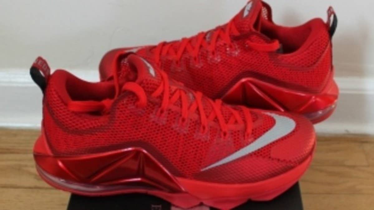 LeBron's latest low-top debuts in all-red.