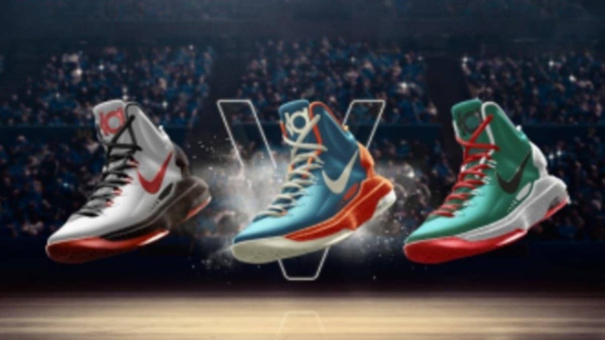 Kevin Durant's signature line will return to NIKEiD this season, with today's news bringing us a look at a few of the countless colorways we'll be able to design once the KD V iD hits next week.  