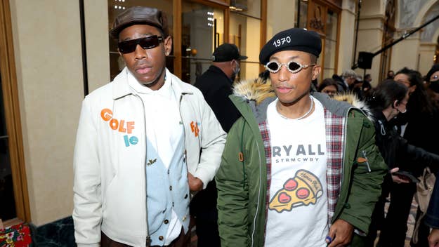 tyler the creator and pharrell at kenzo event