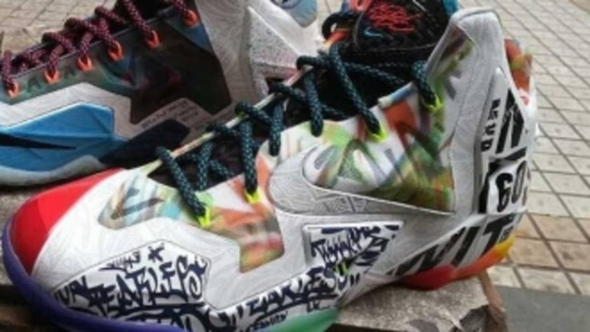 Officially introduced in early-April, the 'What the LeBron Nike LeBron 11 is finally set to hit retail this Saturday.