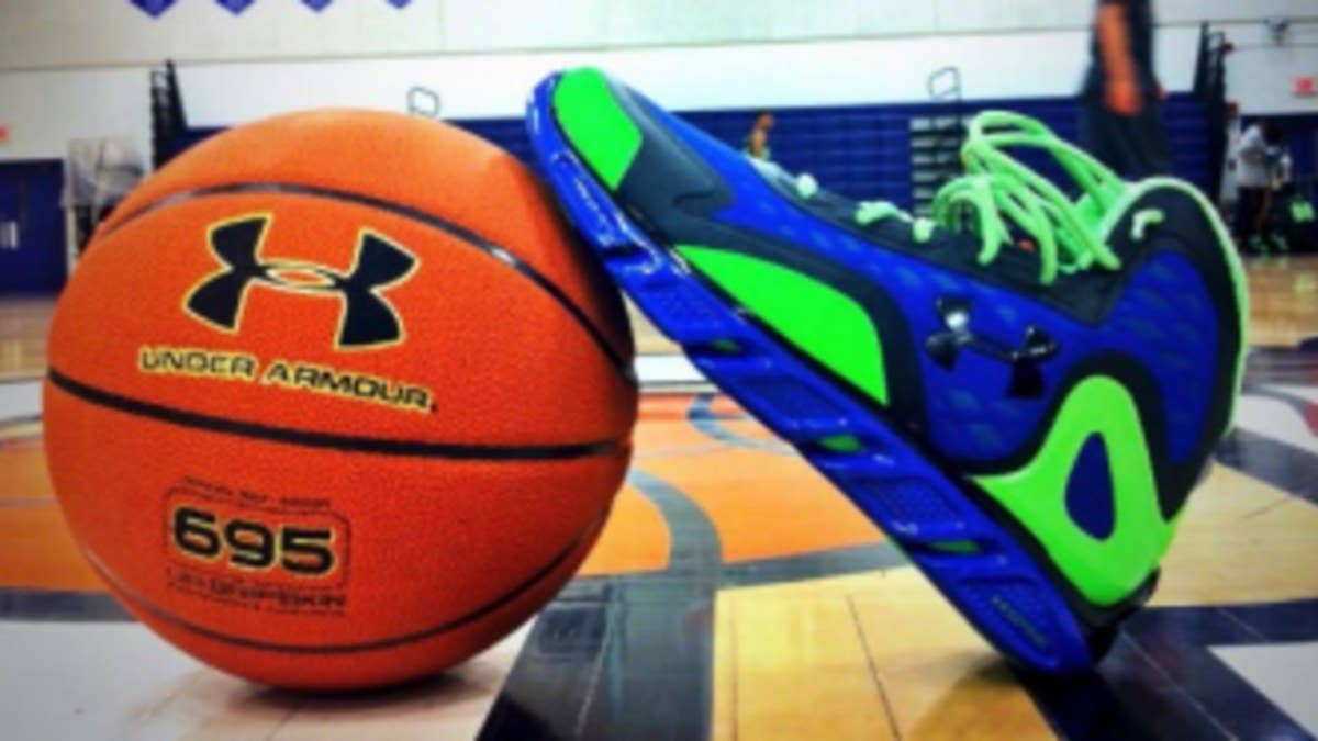 Eye-catching new colorway of UA's basketball performance model.