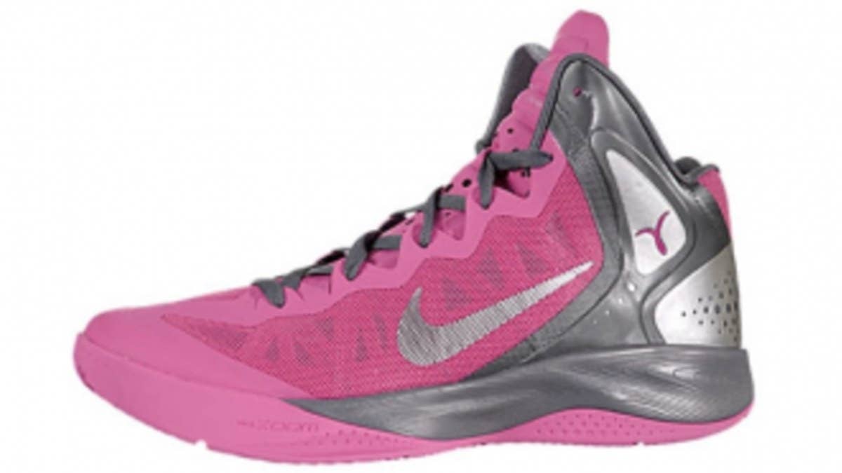 Continuing their working relationship with the Kay Yow WBCA Cancer Fund, Nike Basketball is gearing up to drop the new Nike Zoom Hyperenforcer PE in a pink-based Breast Cancer Awareness colorway.