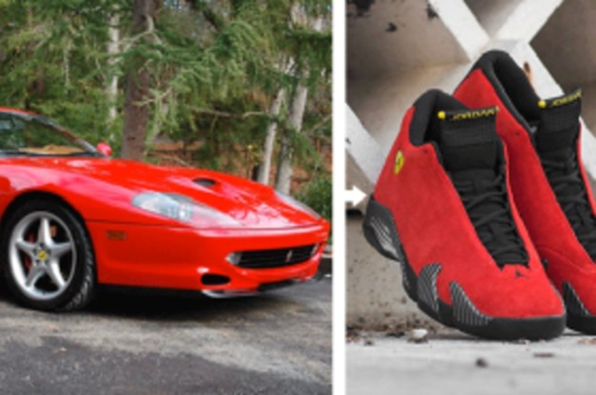 Air Jordan 4 Ferrari Custom Inspired by Michael Jordan's Car 