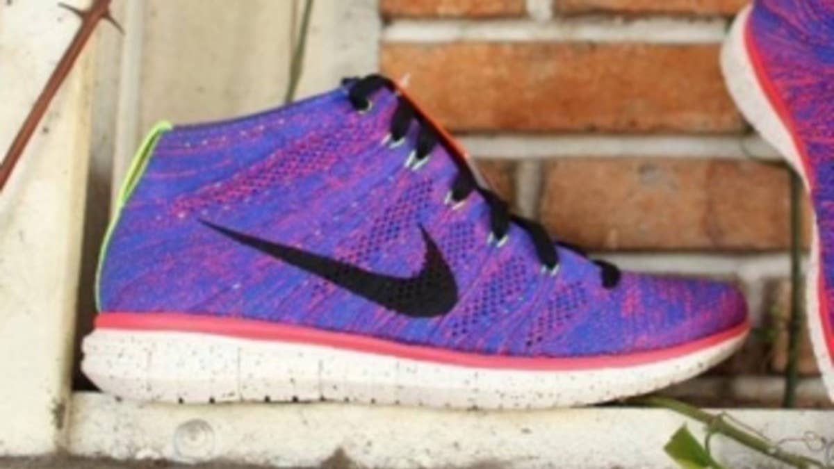 The recently unveiled Free Flyknit Chukka by Nike is on its way in an energetic combination of colors.