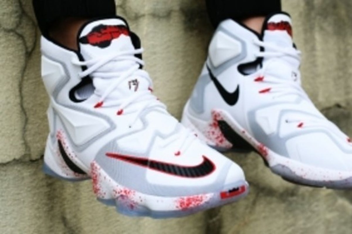 Here's an On-Feet Look at LeBron's Friday the 13th Sneakers