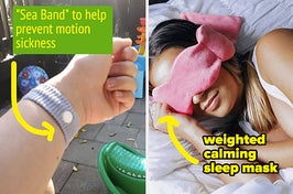 sea band and sleep mask 