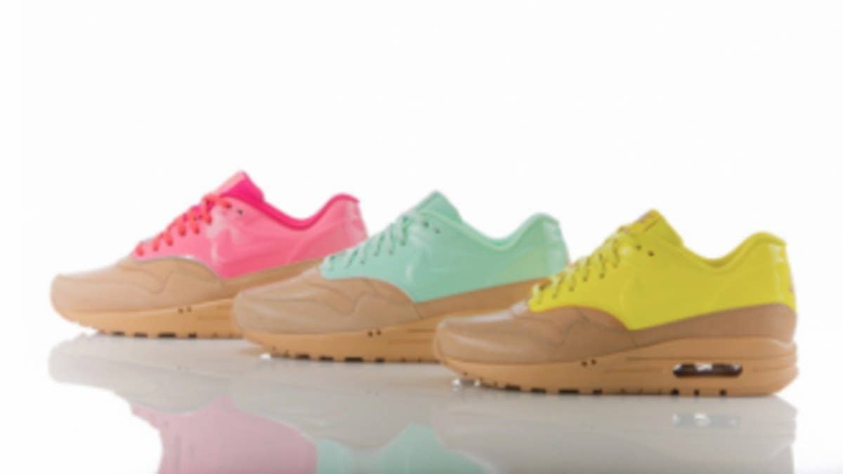 Nike presents the Air Max 1 in three new womens colorways, each built with an intriguing mix of Vachetta leather and Vac-Tech construction.