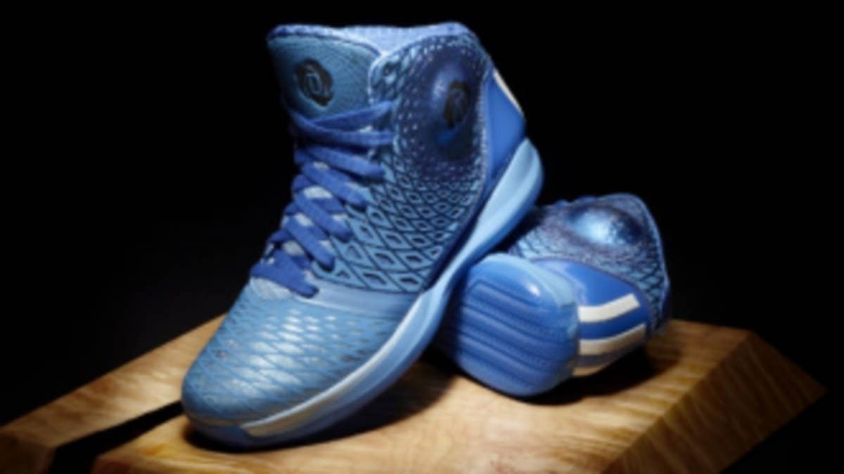 Icy blue colorway represents Derrick's cold on-court demeanor and attitude for competition.