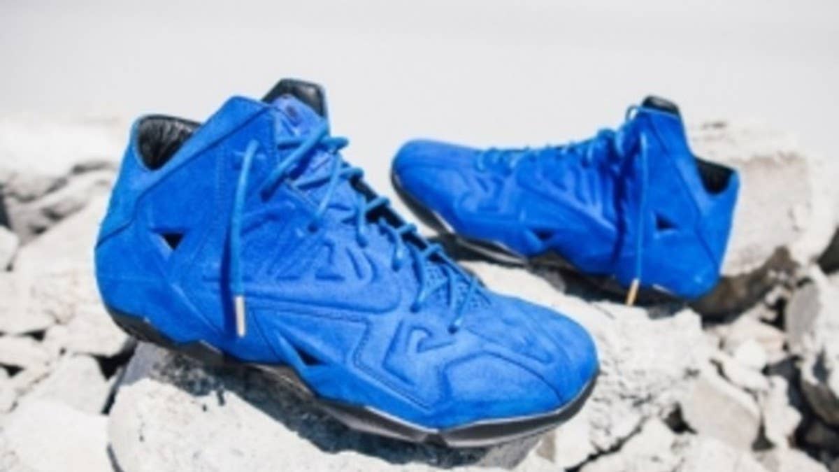 Nike Basketball's LeBron XI is hit with a full suede build for a luxurious off-court look.