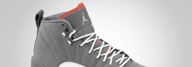 Jordan 12 grey white and clearance orange