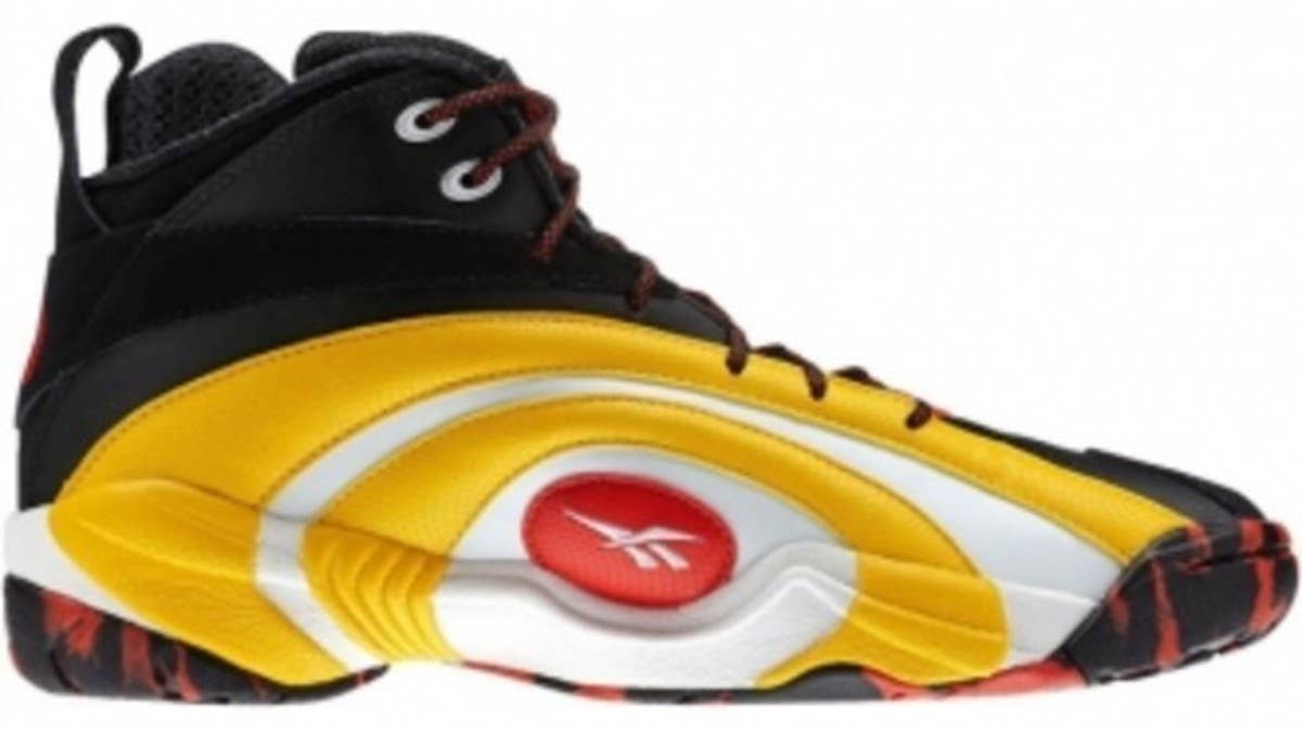 Once again, Reebok styles Shaquille O'Neal's Shaqnosis in a Miami Heat-flavored colorway.