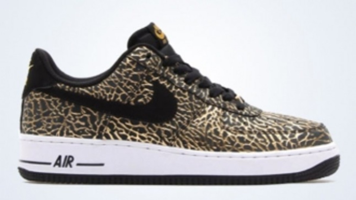 Nike Air Force 1 Low In Black and Gold Elephant | Complex