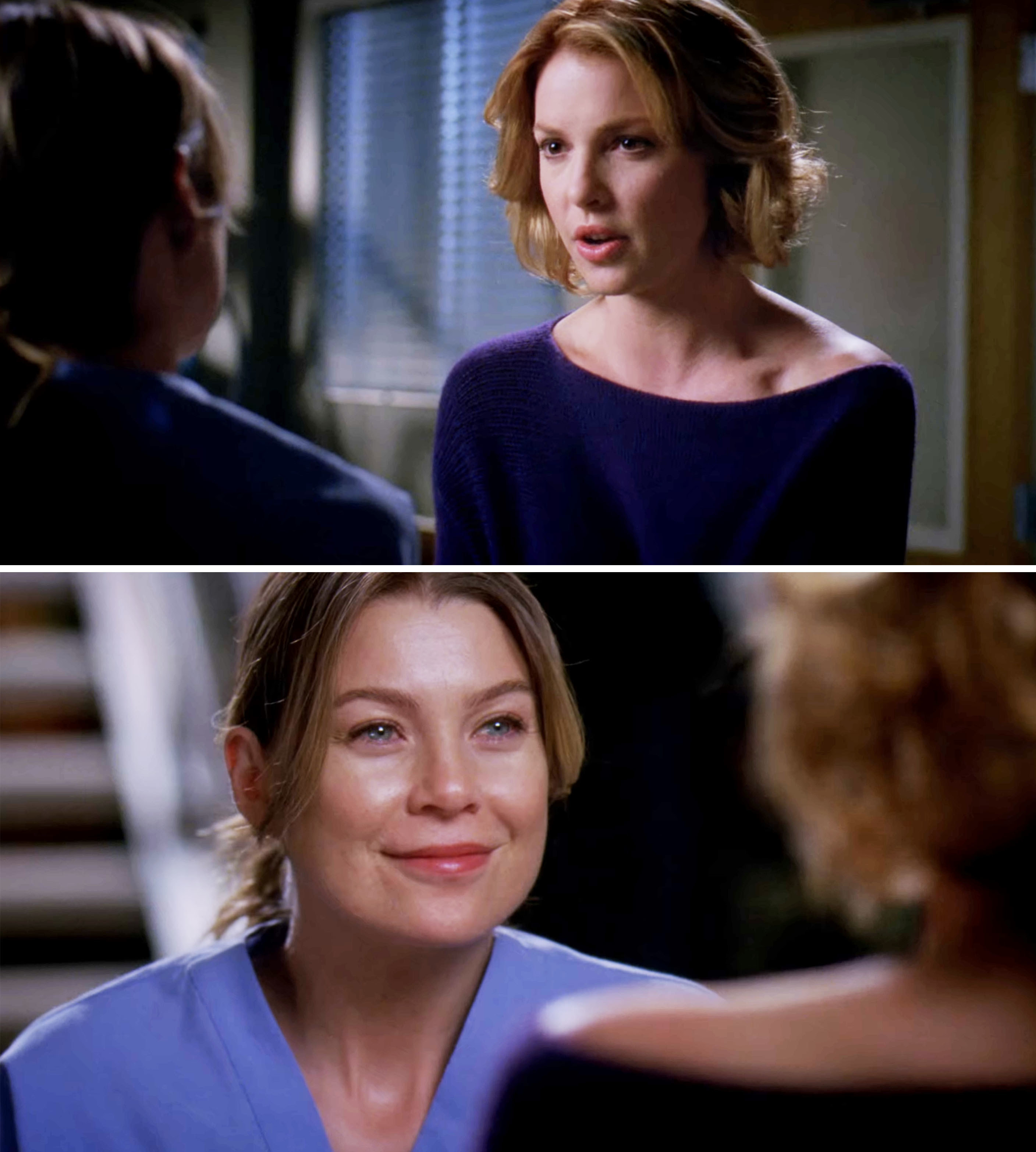 Izzie and Meredith having a conversation
