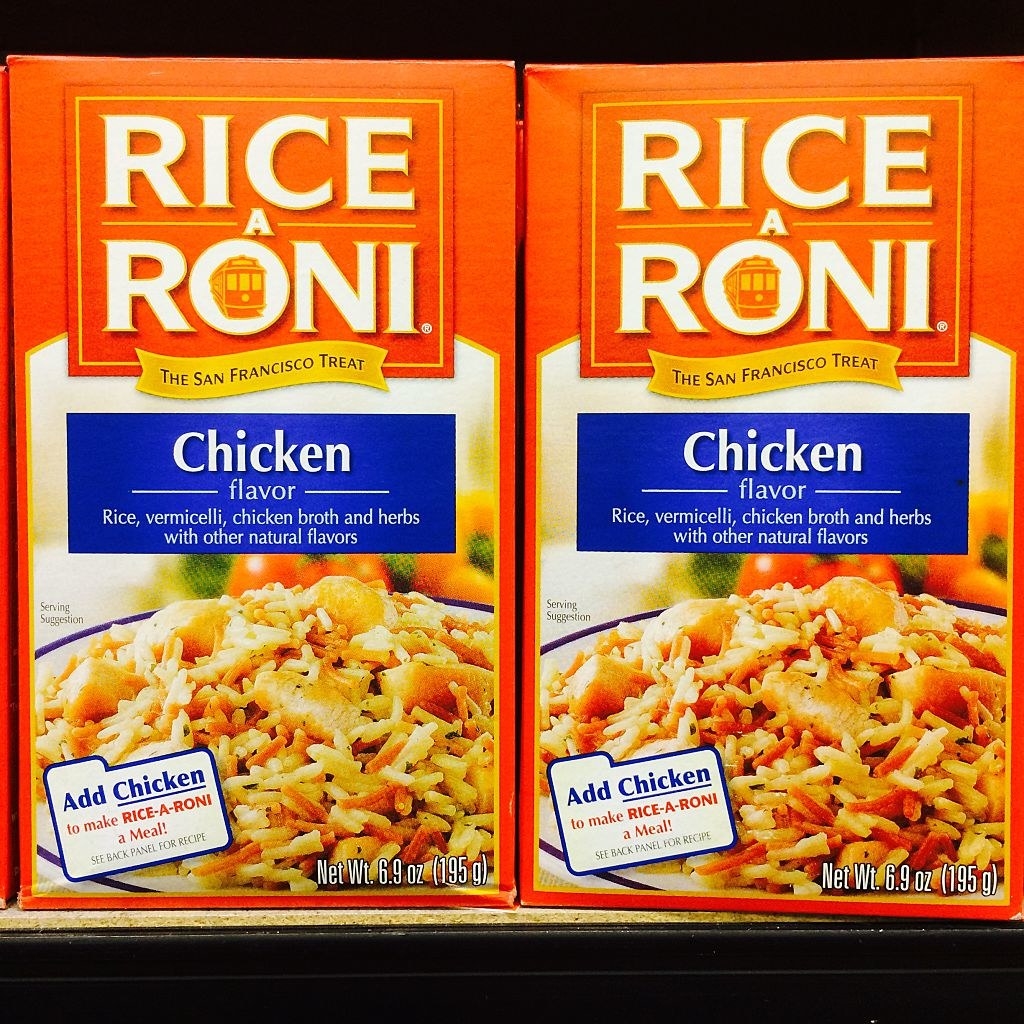 Rice-A-Roni boxes