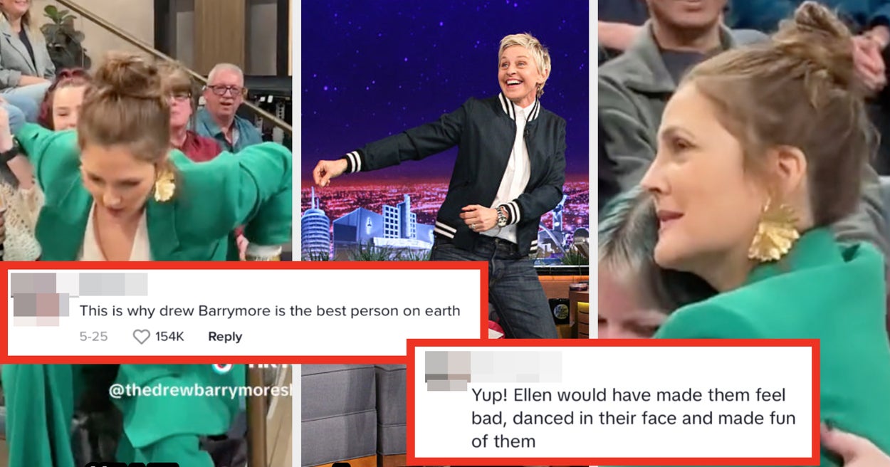 Drew Barrymore Is Being Called The "Anti-Ellen" After She Rushed To Console A Crying Fan With A Lap Embrace