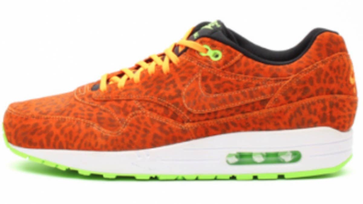 The Nike Air Max 1 FB "Leopard" collection continues with a bold Bright Citrus / White / Lime colorway. arriving this August at select retailers.