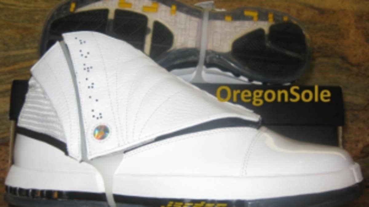 Last year was close to not only bringing us several OG Air Jordan XVI colorways, but also this never before seen pair sporting a sweet combination of white, black and yellow.
