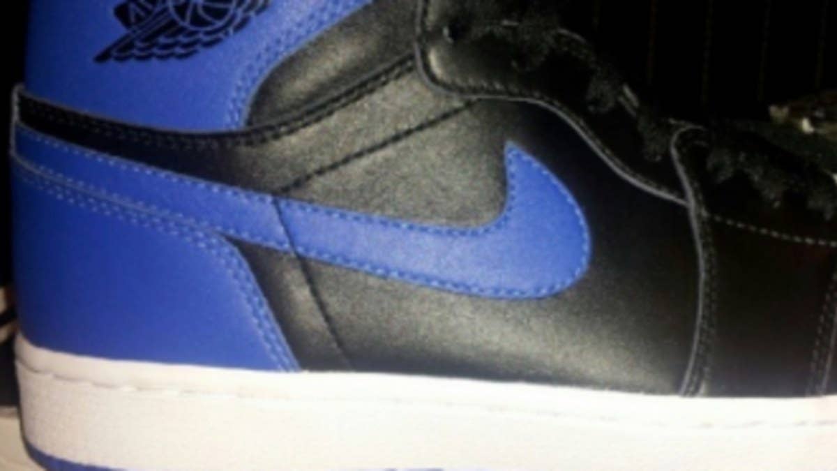 Already one of the most anticipated releases for 2013, today brings us our first look at the upcoming Black/Varsity Royal Air Jordan 1 Hi Retro.  