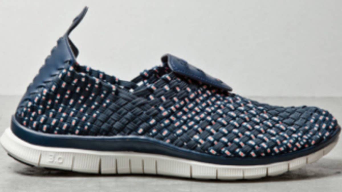 The unique Nike Free Woven slip-on sneaker will release later this year in a new Navy / Sail colorway.