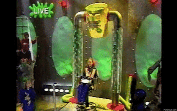 A kid getting slimed