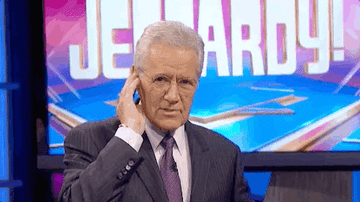 Alex Trebek giving the thumbs up