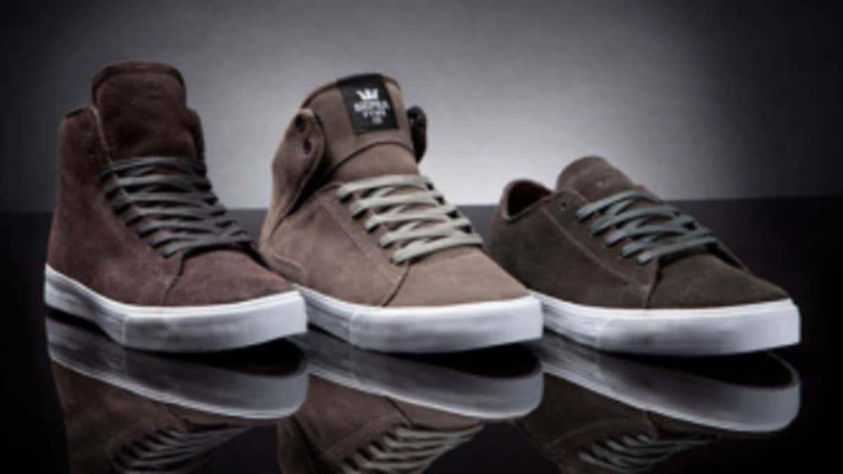 SUPRA's latest pack of footwear consists of earth tones suitable for fall fashion.