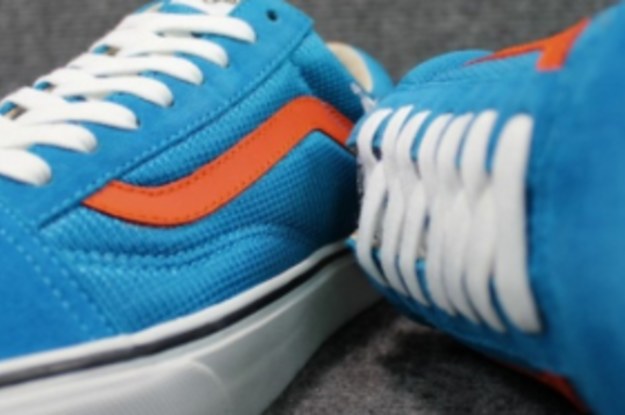 Vans old skool orange cheap and blue