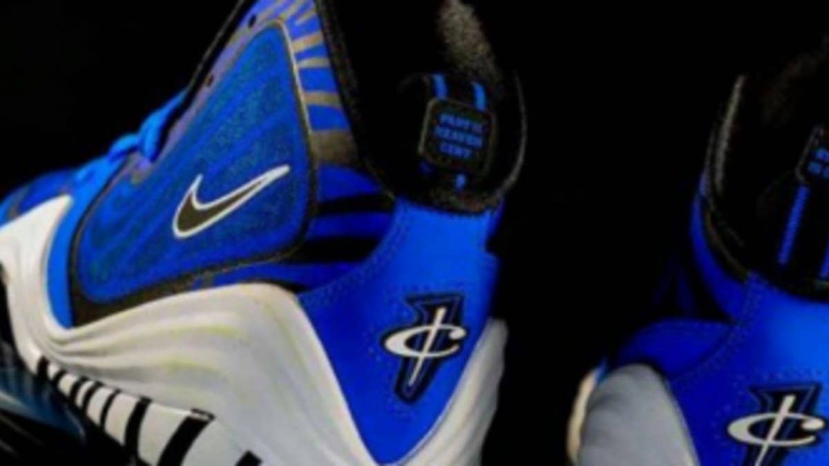 Next year's debut release of the Air Penny V sports a colorway inspired by Hardaway's Memphis State alma mater.