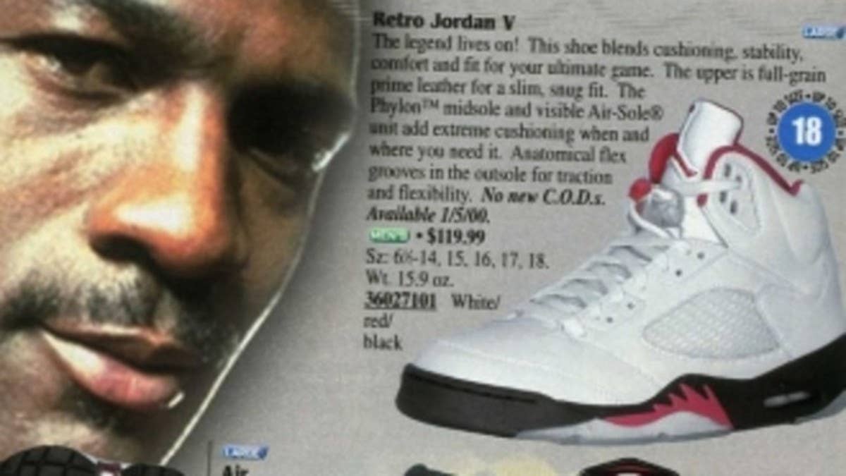 A look back at the first ever Air Jordan 5 Retro.