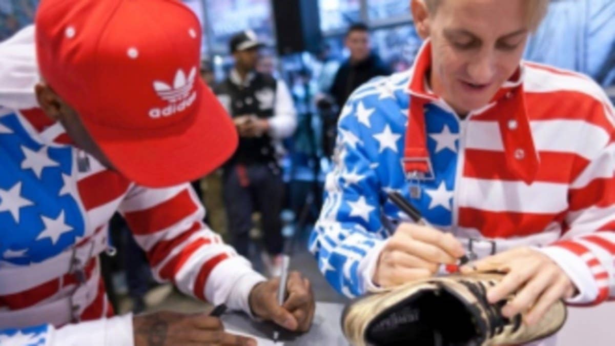 Celebrating the launch of the latest JS x adidas Originals Spring/Summer 2012 Collection, the man himself Jeremy Scott recently made an in-store appearance at the SOHO adidas Originals retail location.