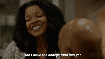 trish saying don&#x27;t drain the college fund just yet