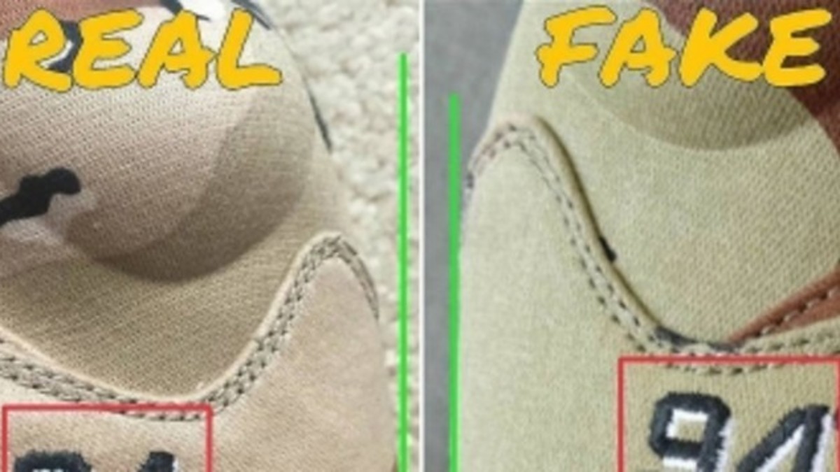Real vs. Fake - White Supreme x Air Jordan 5 Comparison — Sneaker Shouts