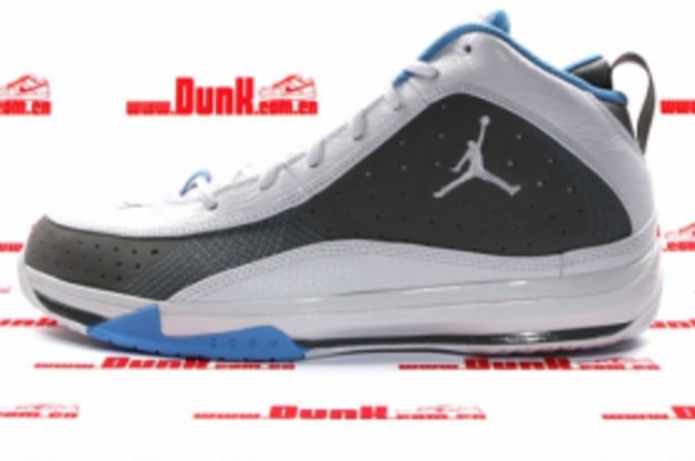 team jordans blue and white