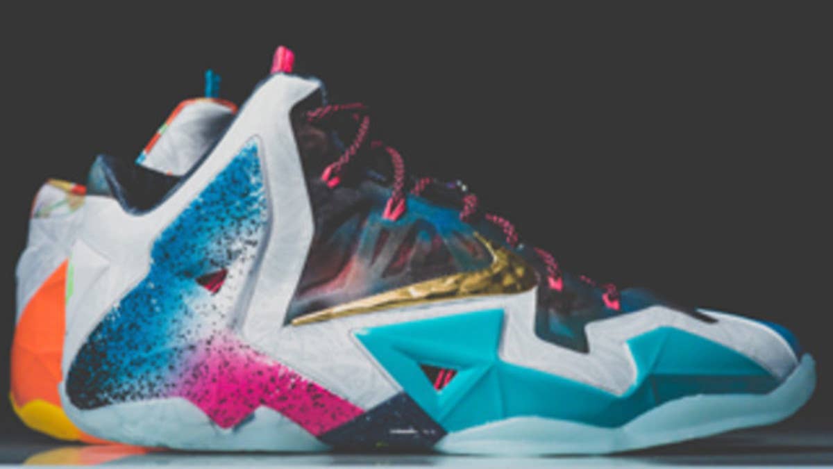With their release date getting closer, here's another look at the 'What The' Nike LeBron 11.
